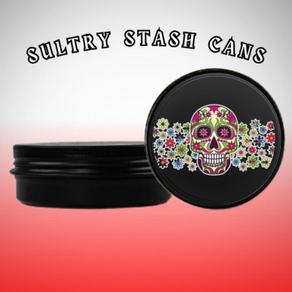 Dia De Los Muertos Sugar Skull Stash Jar - Picture 2 of 4